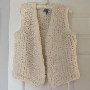 Aqua Faux Fur Vest